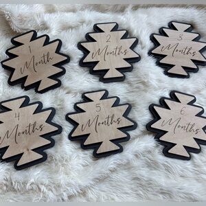 Baby Infant Milestone Markers Set 12 months Aztec Western